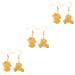 CALLARON 3pcs Girl Ear Hook Personality 5X1cmx3pcs Yellowx3pcs