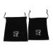 Baluue 6 Pcs Storage Bag Toiletry Organizer Drawstring Closure Cover Mini Hairdryer Bag Black Velvet