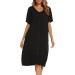 Jecarden Women's Maternity Nightgown | Short Sleeve Modal Cotton Sleepwear | Hospital Childbirth Nightgown with Buttons - Buy Online on SooperMarket.com