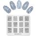 KADS 5pcs Nail Stamp Plates Set - Unique Irregular Geometry Patterns for Nails Art Stamping - Buy Online on SooperMarket.com