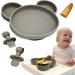 Suction Plate Baby Cutlery Set Chomp Includes Baby Toothbrush Baby Weaning Set Baby Plate Spoon Fork Toddler Cutlery Suction Baby Bowls for Weaning Dishwasher Safe Suction Plate (Sage Green)