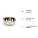 Stainless Steel Hanging Bowl for Birds Rodents & Dogs - 0.30L with Screw Holder - Buy Online on SooperMarket.com