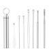 Ear Scoop 6-Piece Set of Ear Picking Tools Adult Ear Pick Ear Scoop Stainless Steel Portable Keychain Ear Scoop