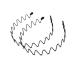 Metal Hair Bands for Men Women's Headbands Beauty Care Unisex Black Wavy Spring Sports for Men's Hair Band Hoop Clips Women Accessories Simple Elastic Non Slip Wide Headwear (2 pack(Wave type))