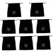 Healeved 8 Pcs Hair Dryer Storage Bag Jewelry Hair Dryer Bag Purse Organizer Pouches Tool Black Flannel