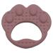 Silicone bite rings for babies chicken tools for toddlers dog-paw-shaped bite ring for toddlers-food-safe bump-handgail manual rings sensory exploration toys for VESONE Dunkelpink