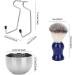 Ankroyu 3-Piece Beard Shaving Set - Stainless Steel Razor Brush & Rack - Perfect Gift for Fathers Husbands & Friends - Buy Online on SooperMarket.com