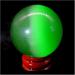 Ornament Natural Green Cat Eye Crystal Sphere Stone Ball 30-40mm 1pc Stone Collection - Buy Online on SooperMarket.com