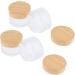 B Blesiya 4 Pieces 50g Empty Glass Cream Jars - Ointment & Cosmetic Containers with Screw Lid for International Shipping - Buy Online on SooperMarket.com
