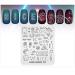 Alexnailart Nail Stamp Plates - Creative Fashion Templates for DIY Nail Art | Neon Sign & Music Designs | Multi-Pattern Manicure Tools FA055 - Buy Online on SooperMarket.com
