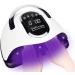 UV LED lamp for nails 280W nail dryer quick-drying nail hardening light with 66 LEDs car sensor 4 timer settings portable handle larger room a useful nail tool set