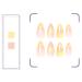 Luvadeyo 24 PCs Press on Nails - Medium Almond Yellow Flower Fake Nails with Glue for Women & Girls - Buy Online on SooperMarket.com