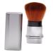 Didiseaon Nail Dust Brush Nail Cleaning Brush Puff Nail Display Stand Makeup Powder Brush Retractable Tube Brush Makeup Blush Highlighter Mineral Nylon Wool Travel Makeup Tools 8.2x3.3cm Silver