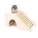 Eyksta Hamster House Wooden Hamster Hideout with Stairs Toy Hamster Accessories Ladder House 17*8.5*9