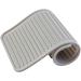 mDesign Small Square Pet Food and Water Bowl Mat - Waterproof Non-Slip Silicone Placemat for Dogs and Cats - Durable and Food Safe - Gray Linelle Collection - Buy Online on SooperMarket.com