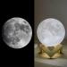 Methun 3D Moon Lamp 5.9 Inch with Wooden Base - LED Night Light for Home Decor - Touch Control Brightness - Ideal Gift for Bedroom, Christmas, New Year - White & Yellow - Buy Online on SooperMarket.com