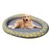 Pet Float Raft Puppies Swimming Floating Raft Pet Dog Cat Pool Float Inflatable Bed Beach Toy for Dogs Ring Raft Float for Pet Gray