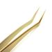 Professional Eyelash Extension Tweezers - Stainless Steel 45 Mega Curved Angled Fine Tip Tweezer for Volume Lashes - Gold Tweezer for Precision Application - 17mm - Eye Lash Extensions Supplies - Buy Online on SooperMarket.com