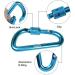 Zalava 6pcs 2D-Clip Locking Carabiner Keychain Clips in 6 Colors - Buy Online on SooperMarket.com