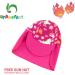 UPF 50+ Sun Protection Baby Girl One Piece Swimwear Suit with Sun Hat - 3-6 Months Rose - Buy Online on SooperMarket.com