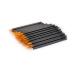 MAGICLULU 50pcs Eyeliner T Tool Eye Liner Brush White Eye Liner Eye Makeup Tools Soft Head Eye Shadow Brush 10X0.5cm Orange