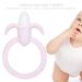 Infant Silicone Teether - BPA Free Soft Pink Teething Toy for Toddlers | Safe Chewing & Soothing Solution - Buy Online on SooperMarket.com