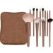 DFHBFG 12 Cream Makeup Brush Set Eyeshadow Brush Concealer Brush Blush Brush Foundation As the picture shows As the picture shows D
