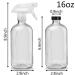 16oz Glass Spray Bottles - Refillable Boston Round Container for Essential Oils, Cleaning Products - White (2 Pack) - Buy Online on SooperMarket.com