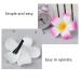 12PCS Hawaiian Plumeria Flower Hair Clips - Bohemia Foam Hairpins for Bridal Wedding Party Beach Holiday (Rose Red) - Buy Online on SooperMarket.com