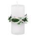 Bofunx drip protection Candle wreath christening candles Books Skin Sumper For Candles With Baptism Fish Decorative Candle skirt for christening candle communion candle Wedding candle pearls fish