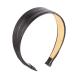 Hair Hoop Vintage Faux Leather Headband Wide Padded Hair Band Fashion Comfortable Headbands Accessories for Women Girls (Black)