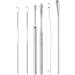 Ear Scoop 6-Piece Set of Ear Picking Tools Adult Ear Pick Ear Scoop Stainless Steel Portable Keychain Ear Scoop - Buy Online on SooperMarket.com
