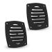 Five Oceans Air Louvered Flush Thru Vent, 3" White/Black Black (Pair)