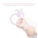 Infant Silicone Teether - BPA Free Soft Pink Teething Toy for Toddlers | Safe Chewing & Soothing Solution - Buy Online on SooperMarket.com