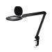 Lumeno 8613SW magnifying lamp workplace lamp with large oval lens 110x150 mm 60 LEDs in 2 steps perfect as reading aid for cosmetics for soldering 3 diopters black black 3 diopters