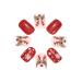 Brishow Christmas Artificial Nails - 24PCS Snow & Moose Press-On Short Red Nails for Women & Girls - Buy Online on SooperMarket.com