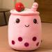 Hpory Bubble Tea Plush Pillow - Cute Boba Milk Tea Cup Toy for Kids - Pink 23cm - Buy Online on SooperMarket.com