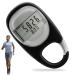Hojalis pedometer to walk 3D pedometer with clip portable digital pedometer simple stepping counter pedometer without app and cell phone walking black for jogging