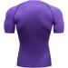szxiten Men's Compression Workout Set - Purple, X-Large | Gym Tights & Short Sleeve Shirt | Quick Dry Base Layer Sportswear - Buy Online on SooperMarket.com