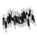 Eye Shadow Applicators Disposable Double Ended Sponge 50pcs Dual Sided Eyeshadow Brush Sponge Tipped Oval Makeup Applicator Eye Shadow Sticks Black Handle