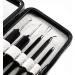 Pete & Pedro Acne & Blackhead Remover Tool Set - 5 Piece Pimple Popper Kit + Mirror | For Men & Women | Removes Whiteheads, Zits, Blackheads, Comedones | Seen on Shark Tank - Buy Online on SooperMarket.com