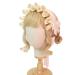 JSGHGDF Japanese Maid Cosplay Headdress Ruffled owknot Hairband Sweet Floral Lace Ribbon Party Hair Accessory White