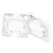 ABOOFAN Diamond Decor Candy Jar Nail Liquid Holder Acrylic Nail Supplies Dappen Dish for Acrylic Nails Nail Accessories Acrylic Nail Tools Nail Powder Heart-shaped Glass