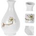 Ciieeo Desktop Decor Office Plants Hydroponics Holder Vase Table Container Decorative Desk Home Delicate White 7X13CM - Buy Online on SooperMarket.com