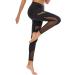 CSTOWN Women's High Waist Yoga Pants | Side Pockets | Mesh Insert | Tummy Control Leggings | Large Black - Buy Online on SooperMarket.com
