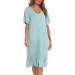 Jecarden Women's Short Sleeve Maternity Nightgown - Comfortable Modal Cotton Sleepwear in Green - Buy Online on SooperMarket.com