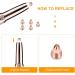 Greendhat Rose Gold Replacement Heads for Flawless Eyebrow Hair Remover - 5Pcs, Painless Trimmer Blades for Perfect Touch, Smooth Finish - As Seen On TV, 18K Gold-Plated - Buy Online on SooperMarket.com