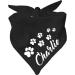 Dog triangular scarf (color: black) (size 2 (68 cm)) name of the dog 68 x 20 black