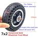 Wheelchair Front Wheel 7X1 3/4 Wheelchairer Wheels Electric Wheelchair Wheel Replacement Parts Front Wheelchair Wheel Honeycomb Solid Tire Black Aluminum Alloy Hub Set of 2/8Mm - Buy Online on SooperMarket.com