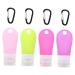 minkissy Aboard Buckle Bottling Squeeze Dispenser Silicone Bottle Refillable Bottle Containers with Hook Emulsion Bottle Storage Bottle Empty Bottle Set Bottle Travel Silica Gel
